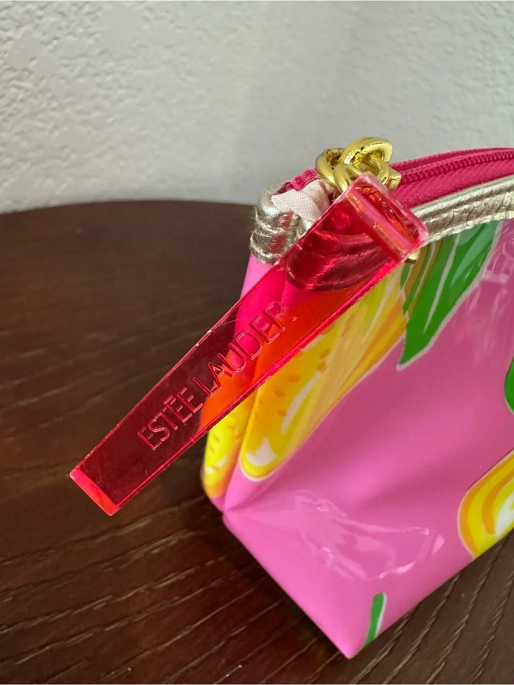 Lilly Pulitzer Estée Lauder Pink & Yellow Lemon Makeup Bag Pouch